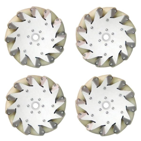 203mmアルミメカナムホイール4個セット (14128) [台車・タイヤ]