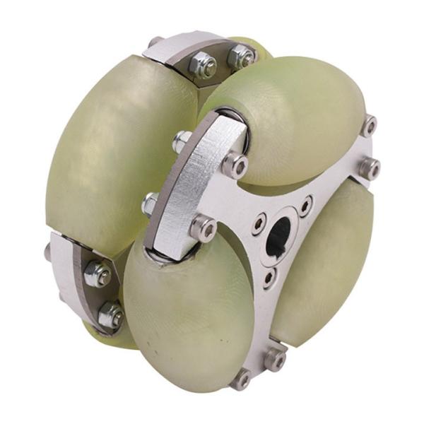 100mmアルミオムニホイール（PUローラー） (14182)[台車・タイヤ]