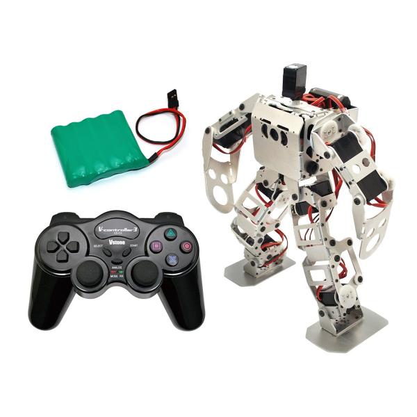 (セット) 二足歩行ロボット Robovie-nano (組み立てキット版) 専用バッテリー＋コント...