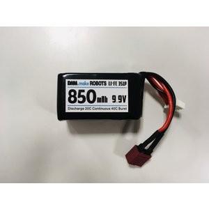 LiFeバッテリー9.9V-850mAh/30×55×26[mm]×5個セット｜robotyuenchi