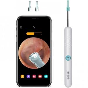 スリーアールソリューション ワイヤレスカメラつき耳かき BEBIRD R1 ホワイト アプリ連動 3R-BBD01WT