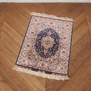 1点物 手織り 抜群の光沢 天然シルク イーストペルシャ 段通 絨毯 送料