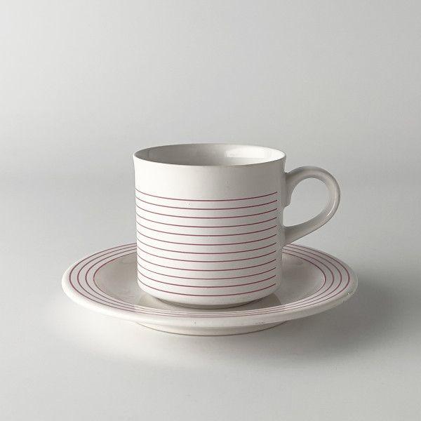 IZ90762J★HORNSEA リニア カップ&amp;ソーサー 英国 ヴィンテージ ホーンジー LINE...