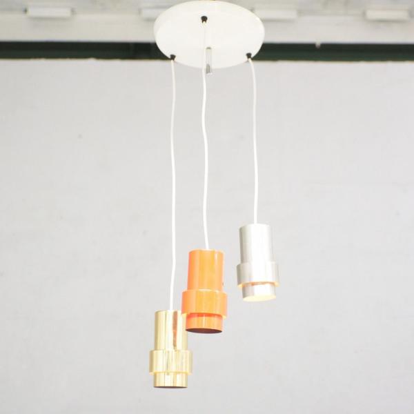 デンマーク ヴィンテージ 3灯 ペンダントライト 吊り照明 天井照明 ペンダントランプ ディスプレイ...