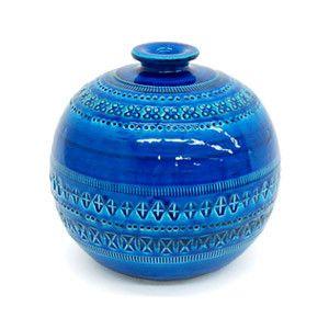 輸入雑貨 BITOSSI ビトッシ 花瓶 フラワーべース リミニブルー 小丸