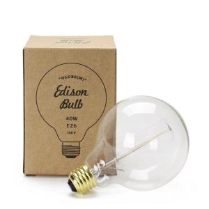 IZ46509S★Edison Bulb “Globe” M 40W E26 照明 電球 ペンダントライト ランプ レトロ カフェ 裸電球 フィラメント エジソンランプ