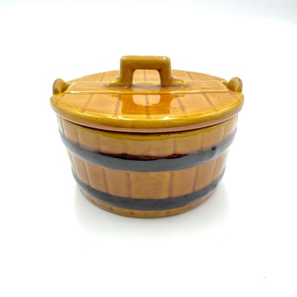 ポルトガル SECLA シュガーポット 陶器 ヴィンテージ ハニーポット 北欧 スタイル 砂糖 保存...