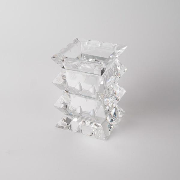 BACCARAT アルルカン フラワーベース クリスタルガラス 飾壺 スクエア 花瓶 花器 ベース ...