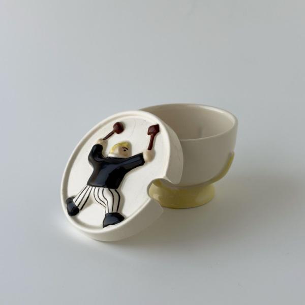 英国 Carlton Ware シュガーポット バスドラム 食器 小物入れ ヴィンテージ カールトン...