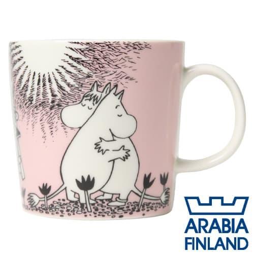 ARABIA アラビア Moomin ムーミン マグ ラブ(ピンク) 300ｍl Love マグカッ...