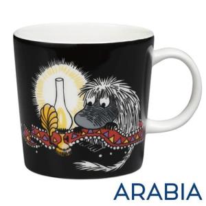 ARABIA アラビア Moomin ムーミン マグ ご先祖様 ブラック 300ml マグカップ｜rocco-shop