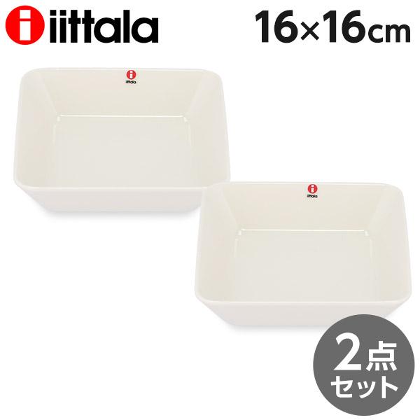 iittala イッタラ Teema ティーマ スクエアプレート 16×16cm ホワイト 2枚セッ...