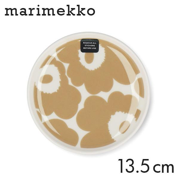 『並行輸入品』マリメッコ ウニッコ プレート 13.5cm ホワイト×ベージュ Marimekko ...