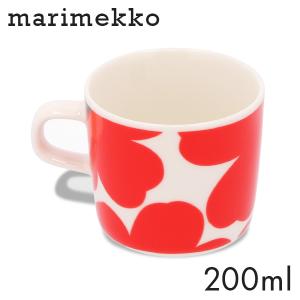 マリメッコ ウニッコ コーヒーカップ 200ml ホワイト×レッド Marimekko Unikko coffee cup 食器 カップ 北欧雑貨｜rocco-shop