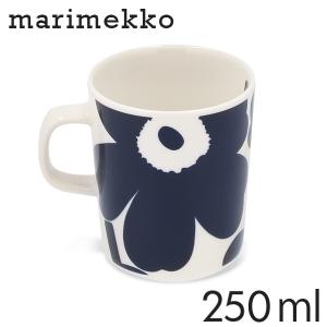 マリメッコ ウニッコ マグカップ 250ml ホワイト×ダークブルー Marimekko Unikko マグ マグコップ コップ カップ｜rocco-shop