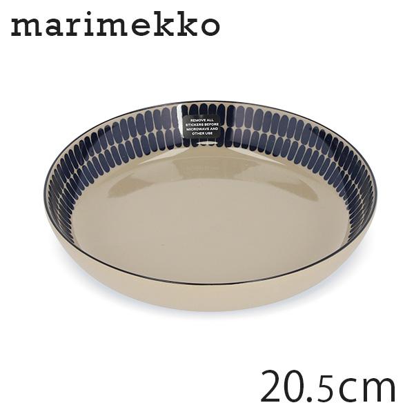 Marimekko マリメッコ Alku アルク ディーププレート 20.5cm テラ×ダークブルー...