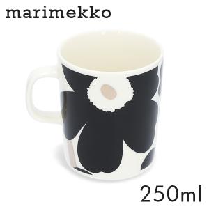 マリメッコ ウニッコ マグカップ 250ml ホワイト×コール×シルバー Marimekko Unikko マグ マグコップ コップ 食器 北欧食器｜rocco-shop