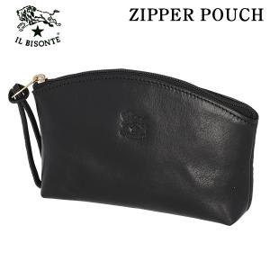 IL BISONTE イルビゾンテ POUCH ファスナーポーチ BLACK ブラック BK143 SCA014 ポーチ PV0005｜rocco-shop