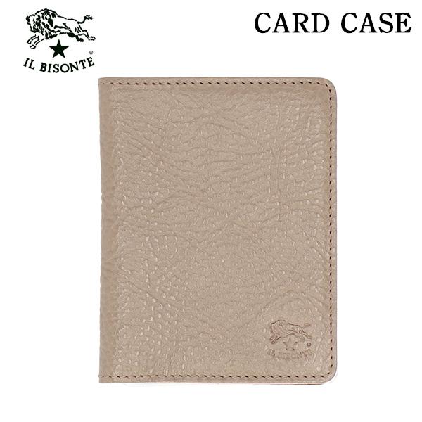 IL BISONTE イルビゾンテ CARD CASE カードケース LIGHT GREY ライトグ...