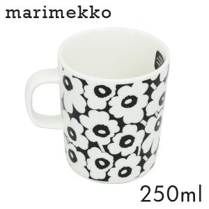Marimekko マリメッコ Pikkuinen Unikko 60th ピックイネン ウニッコ マグ マグカップ 250ml ブラック×ホワイト｜rocco-shop