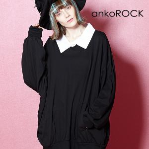 ankoROCK アンコロック トップス ロングスリーブ カットソー/Tシャツ ブラック メンズ レディース ユニセックス 服 ブランド ゆったり 大きいサイズ｜rock-the-bell