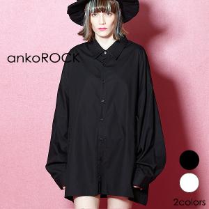 ankoROCK アンコロック トップス ロングスリーブ シャツ ブラック メンズ レディース ユニセックス 服 ブランド ゆったり 大きいサイズ