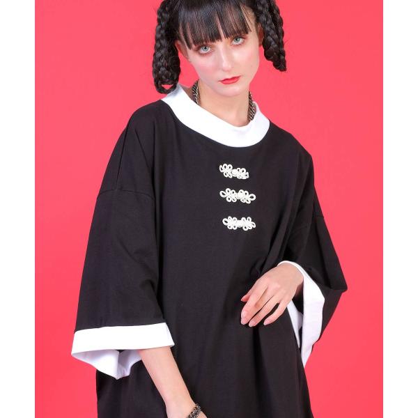 ankoROCK アンコロック レディース リンガーTシャツ オーバーサイズ メンズ ビッグTシャツ...