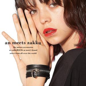 ankoROCK アンコロック ブレスレット メンズ レディース オールシーズン アクセサリー バングル レザー 革 ロック パンク ブラック 黒