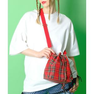 バケットバッグ レディース ショルダーバッグ メンズ 鞄 カバン チェック柄