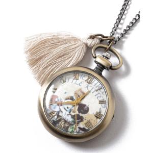 懐中時計 ネックレス レディース 猫 ネコ チェーン メンズ アンティーク 雑貨 レトロ