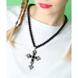 ロザリオ ネックレス メンズ 十字架 パール ネックレス レディース ジルコニア クロス