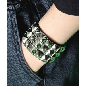 スタッズ ブレスレット メンズ レザーブレスレット レディース 革ブレスレット バングル