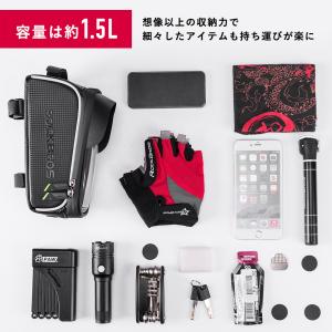 自転車 バッグ スマホホルダー 防水 タッチパ...の詳細画像5