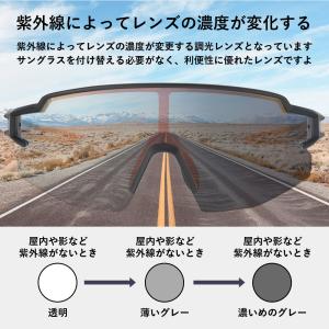 調光サングラス スポーツ クリア ミラー加工 ...の詳細画像2