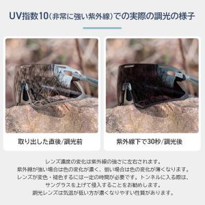 調光サングラス 調光レンズ 超軽量 スポーツサ...の詳細画像5