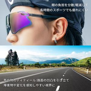 サングラス スポーツサングラス 超軽量 HDレ...の詳細画像3