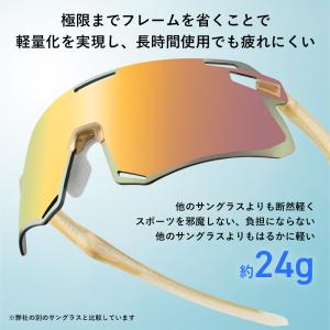 サングラス スポーツサングラス 超軽量 HDレ...の詳細画像5