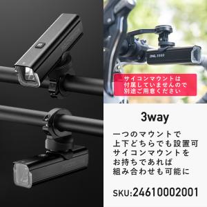 自転車 ライト 充電式 USB 上付け 下付け...の詳細画像1