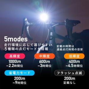 自転車 ライト 充電式 USB 上付け 下付け...の詳細画像4