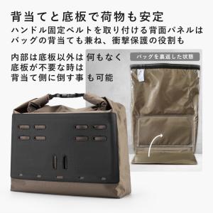 自転車 バッグ フロント ハンドル ロールトッ...の詳細画像4