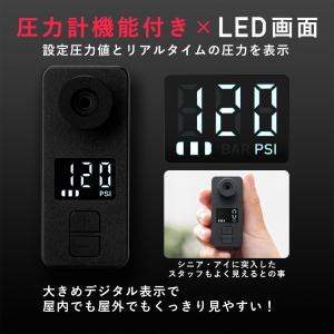 電動空気入れ 自転車 圧力計機能 LED画面 ...の詳細画像2