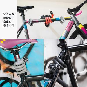 自転車 バイク 鍵 ワイヤーロック ダイヤル式...の詳細画像3