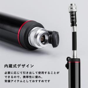 空気入れ 自転車 携帯 圧力ゲージ付き 150...の詳細画像3