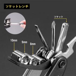 自転車 工具 マルチツールセット 15機能が1...の詳細画像4