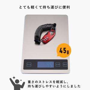 自転車 バイク 鍵 ワイヤーロック ダイヤル式...の詳細画像2