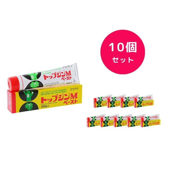 10個セット  トップジンMペースト 200g 殺菌塗布剤 傷口 剪定 整枝 切り口 日やけ 凍害 ...
