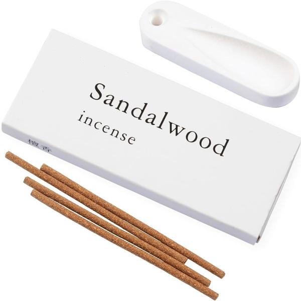 DANNY LIB サンダルウッド お香 ショート ミニお香立て付き インセンス スティック 太め ...