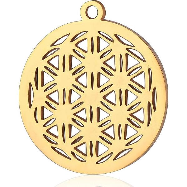 チャーム フラワーオブライフ DIY クラフト ハンドメイド パーツ ストラップ ペンダント アクセ...