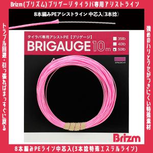 /メール便可/ Brizm (ブリズム) ブリゲージ タイラバ用 PEアシストライン 10m巻 中芯入 35lb(5号)〜50lb(8号) 鯛ラバ 仕掛け スーパーライトジギング