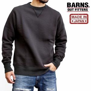 バーンズアウトフィッターズ BARNS OUTFITTERS スウェット トレーナー 綿100％ 裏起毛 COZUN コズン 小寸編み 厚手 日本製 アメカジ (27-br3000)